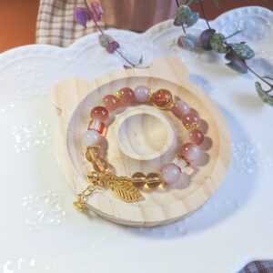 Autumn Coffee Handmade Glass Bracelet