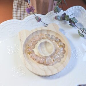 Crystal Blush Handmade Glass Bracelet