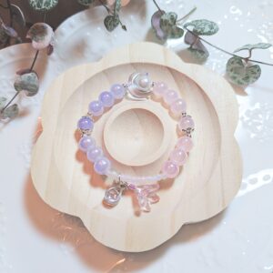 Lilac Moondrops Handmade Glass Bracelet